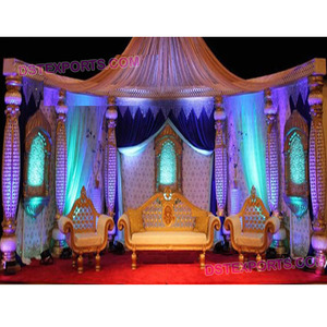 RoyalมุสลิมWalimaแผนกต้อนรับบริการชุดเวทีแต่งงานอินเดียตกแต่งเวทีล่าสุดStage - Product Image 1