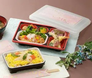식탁 일본 점심 도시락 상자 Pp 식품 캐리어 식품 보관 및 조직 컨테이너 5 구획 일본 도시락