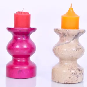 Piedra Natural India esteatita vela católica soporte votivo hogar decorativo candelabro Pilar té Luz - Product Image 1