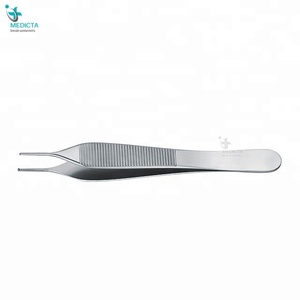 Pinza de tejido Micro Adson con dientes 1x2 - Pinzas de tejido manuales de acero inoxidable de alta calidad - Product Image 1