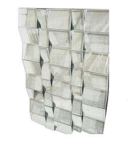 Miroirs en carreaux biseautés, miroir en forme de zigzag, grand miroir vénitien - Product Image 1