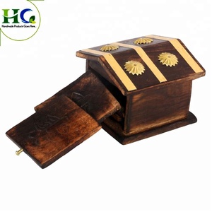 Juego de Posavasos de Madera Hechos a Mano con Caja de Almacenamiento |   Posavasos Decorativos Tallados para Mesa de Centro, Decoración del Hogar, Juego de Regalo - Product Image 2