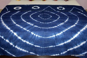 Juego de edredón vintage de algodón hecho a mano personalizado Tie Dye Shibori Kantha técnica de costura bordado estampado funda de cama para Home Hotel - Product Image 4