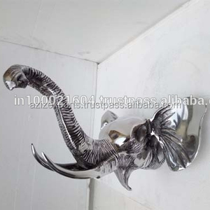 Statue de tête d'éléphant à montage mural, figurine pour la décoration de la maison - Product Image 2