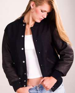 Chaquetas Varsity de Lana de Invierno para Hombre, Unisex, Talla Grande, Estilo Universitario, con Mangas de Cuero, al por Mayor - Product Image 4