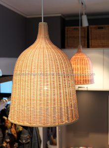 โคมไฟแขวนหวายทรงระฆัง สีขาว - Product Image 4