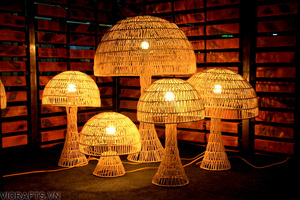 โคมไฟไม้ไผ่เวียดนาม/คุณภาพสูง/ราคาดีที่สุด/ทำด้วยมือ/ดีไซน์สวยงาม - Product Image 6