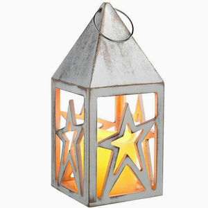 Velas de Navidad de madera desgastadas, linternas - Product Image 1