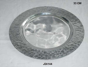 Plaque de présentation en acier poli miroir avec motifs en relief Plaque de présentation de décoration de mariage Plaque de présentation en métal - Product Image 2