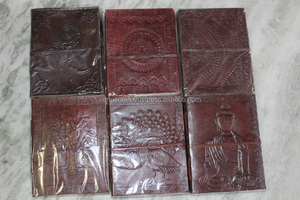 Journal d'écriture personnalisé couleur cerise cahier en cuir véritable papiers vierges Journal couverture rigide carnet planificateur pour un usage quotidien - Product Image 4