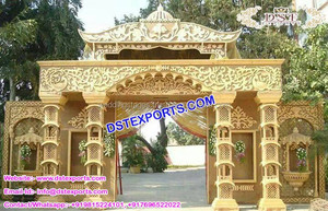 Puerta de bienvenida de boda y estatua de Ganesha, puerta de bienvenida de Jodha Akbar de boda con estatua, puerta de entrada de fibra de bienvenida de boda, Australia - Product Image 2