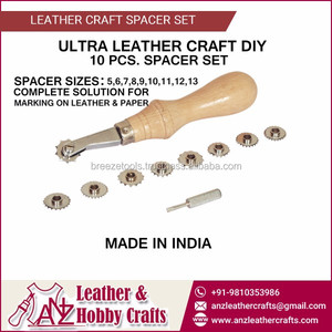 Professional <b>Leather</b> Craft Spacer Set | DIY Stitch Marking Wheel <b>Tool</b> Kit for Leatherworking | Sewing Repair Supplies Hand <b>Tools</b> - Product Image 1