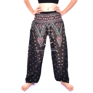 กางเกงฮาเร็มพิมพ์ลายไข่นกยูง,กางเกงโยคะ,กางเกงไทย - Product Image 2