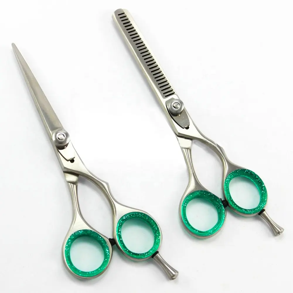 Ensemble de ciseaux de coiffeur professionnel en acier inoxydable pour couper et éclaircir les cheveux
