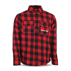 Custom Men's Casual Shirts Flannel Plaid Shirt Long Sleeve Button Down Regular Fit Cotton Casual Slim Fit Flannel Shirt