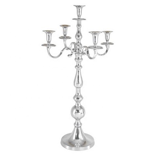 Axiom Home Acentos Candelabro de aluminio hecho a mano Vela única Tarro Centro de mesa para decoración de boda Decoración del hogar Material de metal - Product Image 2