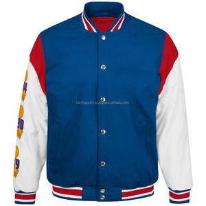 OEM Custom Logo Chenille Embroidery <b>Patches</b> Leather Sleeve Vintage Plus Size Baseball Bomber Letterman Varsity Jacket for Mens - Product Image 1