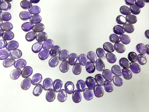 Venta al por mayor suave amatista briolette pera gota cuentas púrpura piedra preciosa para la fabricación de joyas - Product Image 6