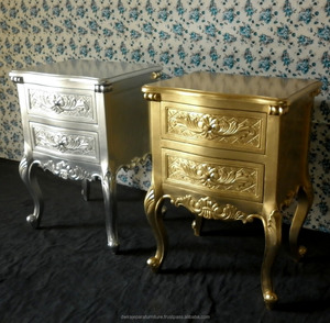 French Furniture Indonesia - Mahogany Furniture of Nightstand Bedside 2 Drawers - Product Image 2