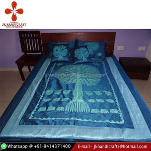 Funda de cama Blue Silk Sari Tree Of Life - Product Image 1