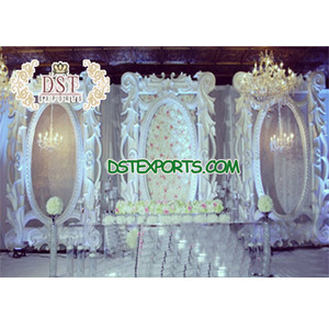 Meilleurs décors de scène de mariage Bollywood, cadres en fibre dorée pour scène de mariage, nouveaux panneaux de fond rectangulaires en fibre Afrique du Sud - Product Image 1