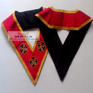 Masonic aasr 18องศางานปักทำมือผ้าหนังพร้อมงานปักไขว้งานฝีมือริบบิ้นเครื่องราชกกุธภัณฑ์ - Product Image 6