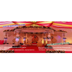 Mandap Tradicional Indio para Bodas Gujarati, Último Modelo de Mandap para Bodas con Decoración Paisley, Mandap Hindú para Matrimonios en Venta - Product Image 1
