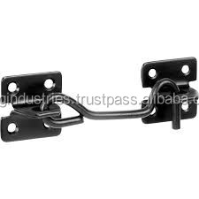 Omg Industries, muebles de hierro fundido de diseño moderno, gancho de cabina negro rústico liso, soporte de puerta de cobertizo con pestillo de puerta de hierro - Product Image 4