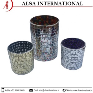 Bougeoirs votifs en verre motif diamant personnalisé de luxe gaufré à la main Style Ins décoration de la maison bas prix noël autres - Product Image 5