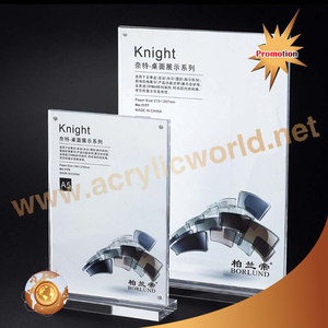 Soportes de acrílico a5 para menú de restaurante, soporte de señal de 3 lados, soporte de menú de 3 bolsillos - Product Image 5