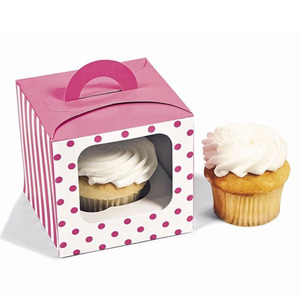 Tùy Chỉnh Duy Nhất Cupcake Bao Bì Hộp In Ấn Với Cửa Sổ Thanh Lịch Bao Bì Giấy Hộp In Hiển Thị Các Tông Hộp Jielong - Product Image 3