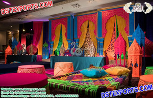 Traditional Punjabi Statues for <b>Mehndi</b> <b>Decor</b>, Punjabi Wedding Trending Mehandi Ceremony Setup Maharani Sangeet Stage <b>Decor</b> USA - Product Image 2