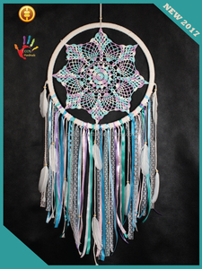 2017 derniers capteurs de rêves en macramé faits à la main artisanat naturel pour tenture murale de mariage et décoration de la maison - Product Image 2