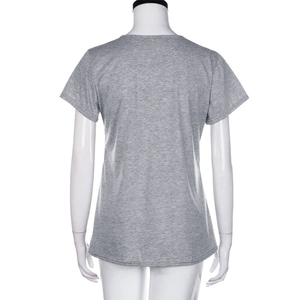 Camisetas lisas de algodón de manga corta para mujer, ropa de verano, nuevo estilo - Product Image 2