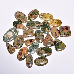 100% естественное сочетание формы во всех размерах Rhyolite Кабошоны