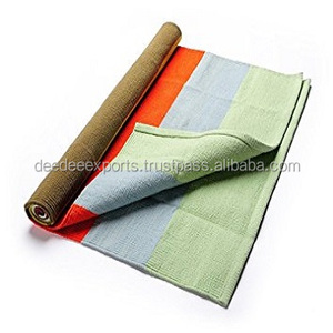 Wholesale Bulk Manufacturer of Cotton <b>Yoga</b> <b>Mat</b> Rugs-Dee Dee Export Custom Color & Logo 50pcs MOQ - Product Image 5