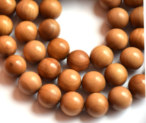 Cuentas chinas ecológicas de 6mm de oración de sándalo Mala, cuentas de piedra sueltas, Riddhi Siddhi, sur de la India, más de 50 años, marrón dorado oscuro - Product Image 1