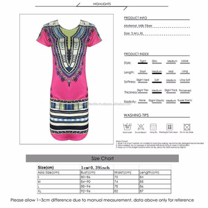 Femmes été bohème Hippie Hippie robe nouvelle impression Tribal africaine Dashiki décontracté fête Mini robe grande taille - Product Image 1