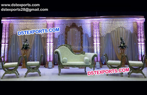 Pillier en bois et paon, décoration de mariage à thème sud-indien, vintage, piéces, vent de scène de mariage, - Product Image 4