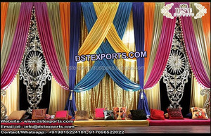 Telones de Fondo Ligeros con Trabajo Zari para Bodas Indias, Personalizables, para Escenarios de Mehandi y Sangeet - Product Image 2