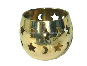 Bougie en métal de haute qualité votive décor de bureau à domicile Art fête gris finitions forme carrée bougeoir votif perforé - Product Image 3