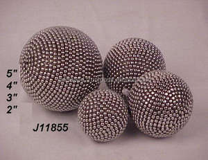 Boules en acier disponibles dans toutes les tailles et couleurs, boules décoratives en mosaïque pour la maison et les décorations de Noël - Product Image 2