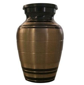 Mini urnes souvenir en granit rose et noir pour cendres funérailles métal laiton/aluminium - Product Image 2