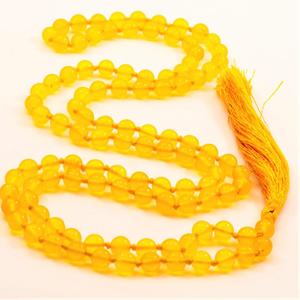 ลูกปัด109หินอาเกตสีเหลือง JAP Mala หินมีค่าวัสดุหัตถกรรมทางศาสนา - Product Image 2