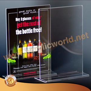 Support de menu en acrylique, pied-de-panneau rotatif, porte-cartes d'affichage - Product Image 3