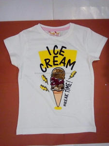 Camiseta de algodón 100% para niñas, Camiseta estampada de Pretty Girl, Tops para niños, nueva colección de Bangladesh - Product Image 2