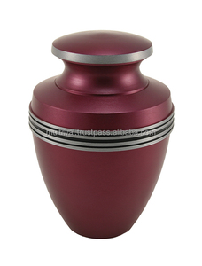 Urne funéraire pour cendres en aluminium bleu ciel émaillé clair pour bébé argent - Product Image 6