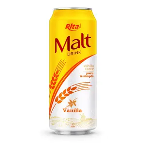 Vietnam minuman lembut produsen 500ml rasa vanili Malt minuman kustom cetak kualitas tinggi disesuaikan Logo desain mode