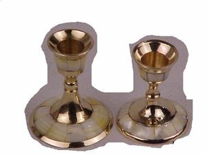 เชิงเทียนทองเหลืองหล่อประดับมุกโมเสค งานแฮนด์เมด ของตกแต่งบ้านสำหรับคริสต์มาส - Product Image 3