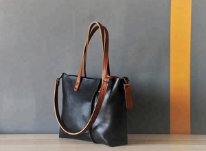 กระเป๋าถือหนังแท้แบบลำลอง ดีไซน์สั่งทำพิเศษ ปิดด้วยซิป มีหูหิ้วสามข้าง สะดวกสบายสำหรับผู้หญิง มีหลากหลายสีให้เลือก - Product Image 6